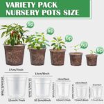 30 Pack 7/6/5/4/3 Inch Clear Nursery Pots for Plants, Flexible Plastic Plant Pots with Drainage Holes, Transparent Seed Starter Pots Variety Pack for Succulents, Seedlings, Flowers, Vegetable - Image 3