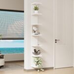 LitaEther Versatile 7 Tier Wall Shelf Unit,White Lack Wall Shelf,Display Floating Shelf with LED Remote Control Light - Image 3