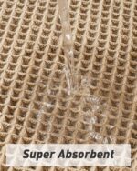 AMOAMI Upgraded Waffle Bath Mat, Super Absorbent Non Slip Bath Mats for Bathroom Floor, Machine Washable Bathroom Rugs with Tassels, Rubber Backed Bathroom Mats, Ultra Soft, 17" x 24", Brown - Image 4