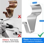 MIUKAA Vinyl Siding Hooks (4-Pack), Stainless Steel No Hole No Damage Siding Clips Hangers for Hanging Outdoor, Hooks for Outdoor String Lights, Patio Decor, Front Porch Decor, Wreath Decor - Image 4