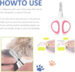 Pet Nail Clippers, Update Version Cat & Kitten Claw Nail Clippers for Trimming, Professional Pet Nail Clippers Best for a Cat, Puppy,Rabbit, Kitten & Small Dog,Sharp & Safe (Pink) - Image 3