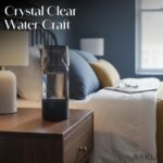 RAKLE Bedside Water Carafe & Glass Cup Set, 700cc 24oz Nightstand Decanter for Bedroom Kitchen Office, Glass Carafe Set for Home, Matte Black - Image 3