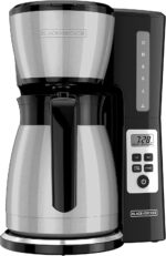 BLACK+DECKER 12 Cup Thermal Programmable Coffee Maker with Brew Strength and VORTEX Technology, Black/Steel, CM2046S - Image 3