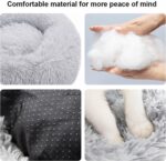 Dog Bed for Small Medium Large Dogs Cats, 20 inch Calming Washable-Round Cozy Soft Pet Bed for Puppy and Kitten with Slip-Resistant Bottom - Image 3