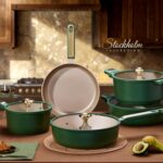 CAROTE Pots and Pans Set Non stick, Cookware Set, 31pcs NonStick Kitchen Set Induction Cookware Non-toxic Cooking Set, Green - Image 5