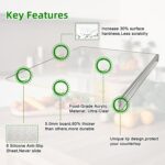 SWSKR Acrylic Cutting Board with Counter Lip,17.5"x13.5" Clear Cutting Board for Kitchen Countertop,Non-Slip,60% Thicker,Perfect for Bread,Meat,Veggies & More,Great Kitchen Essential Gadgets & Decor - Image 3