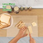 SWSKR Acrylic Cutting Board with Counter Lip,17.5"x13.5" Clear Cutting Board for Kitchen Countertop,Non-Slip,60% Thicker,Perfect for Bread,Meat,Veggies & More,Great Kitchen Essential Gadgets & Decor - Image 4