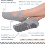Ozaiic Pilates Socks for Women Non Slip Grip, Yoga Socks with Grippers for Barre, Hospital, Ballet, Dance, Barefoot Workout - Image 3