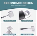 KITEXPERT Meat Tenderizer Hammer with Comfortable-Grip Handle, Dual-side Mallet for Kitchen, Heavy Duty Pounder For Tenderizing Steak, Beef and Fish - Image 5