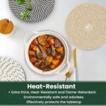 8 Inch Trivets for Hot Dishes, Hot Pots and Pans, Thick Heat Resistant Large Coaster for Kitchen, Hot Pads, Kitchen Essentials, Kitchen Decor for Table & Countertop, 6 Pcs - Image 6