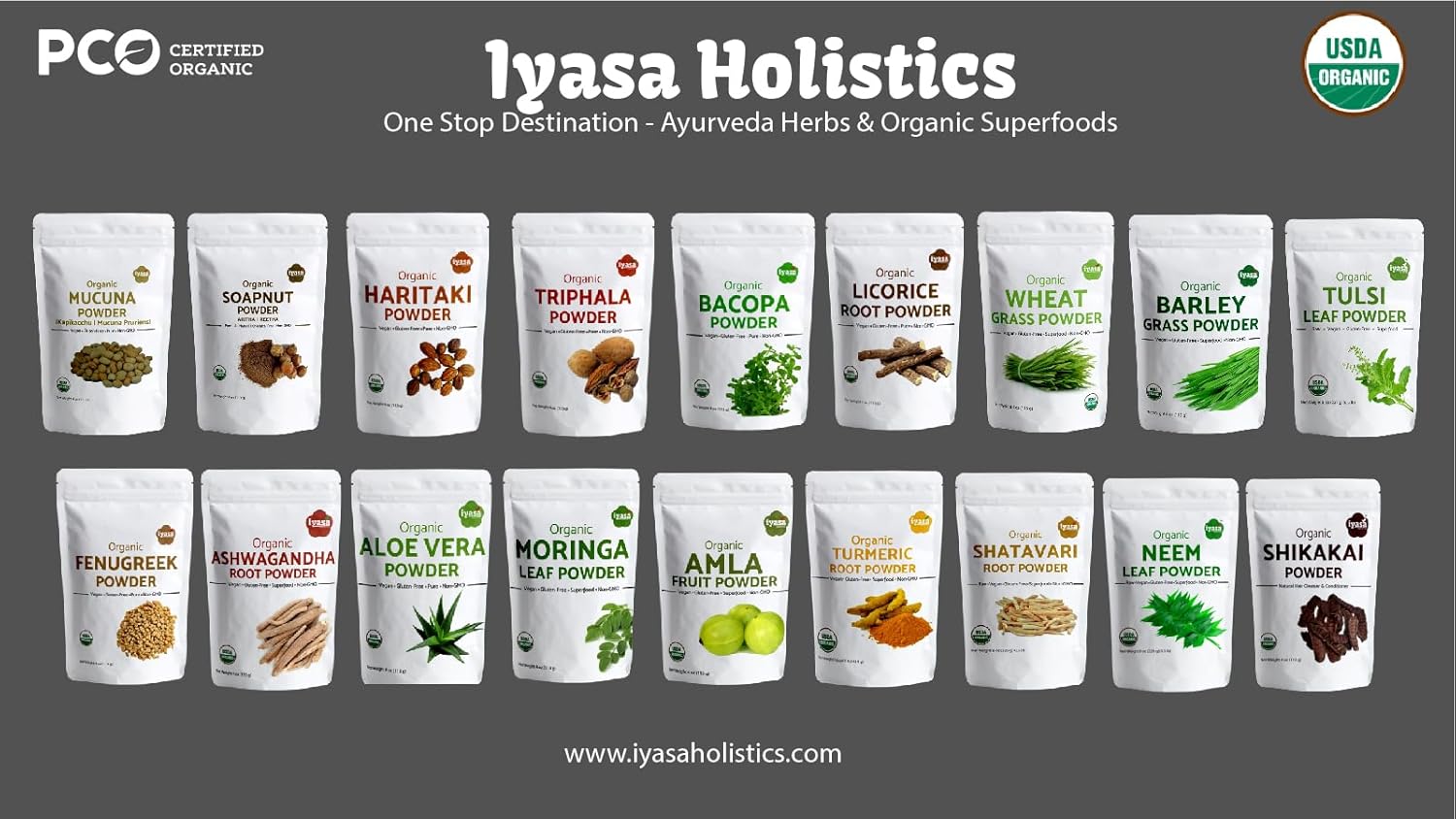 Iyasa Holistics Licorice Root Powder 8 oz - USDA Certified Organic Licorice Root Glycyrrhiza Glabra & Mulethi - Digestive & Adrenal Support, Natural Sweetener - Pure Ayurveda Products - Image 4