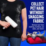 ChomChom Roller Pet Hair Remover – Original Size Reusable Lint Roller for Cat & Dog Hair on Furniture, Couch, Carpet, Car, Rugs & Bedding – Portable, Eco-Friendly (White) - Image 4