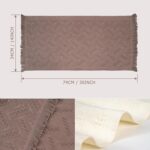 Luxury Decorative Hand Towels Bathroom: 2 Packs 14X30 100% Cotton Turkish Absorbent Soft Face Towel Set for Boho Bathroom Decor Kitchen Hotel Spa Farmhouse Guest Tea Gift (Cream White, 14"x30") - Image 3