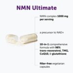 Micro Ingredients NMN Complex 1000mg Per Serving, 120 Veggie Capsules | 10-in-1 with Nicotinamide Mononucleotide, Resveratrol, CoQ10, Quercetin & Glutathione | NAD+ Supplement Precursor | Filler Free - Image 3