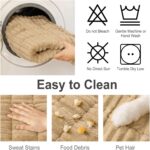 hyha Couch Covers for Dogs Washable, Non Slip Plush Dog Sofa Protectors, Fuzzy Pet Couch Covers for 3 Cushion Sofa Pet Friendly (Camel, 27.6" x 59") - Image 4