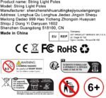 AHRLHR 6 Pack String Light Poles, Outdoor String Light Pole 10 ft Forked Metal Light Pole with Adjustable Outdoor Light Stand, Deck, Backyard, Garden, Wedding, Rustproof and Sturdy with Hooks. - Image 3