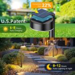 Ahaorigin 8 Pack Solar Pathway Lights Outdoor, 12 Brighter LED Solar Lights Outdoor Waterproof, Up to 12 Hrs Modern Path Light for Yard Garden Walkway Driveway Lawn (8 Pack) - Image 3