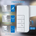 Hibbent Bidet Attachment for Toilet, Non-Electric Dual Nozzle for Frontal & Rear Wash, Adjustable Water Pressure Control, Fresh Water Bidet Toilet Seat, Self Cleaning Water Sprayer, White - Image 3