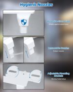 Hibbent Bidet Attachment for Toilet, Non-Electric Dual Nozzle for Frontal & Rear Wash, Adjustable Water Pressure Control, Fresh Water Bidet Toilet Seat, Self Cleaning Water Sprayer, White - Image 4