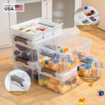 Citylife 17 QT Plastic Storage Box with Removable Tray Craft Organizers and Storage Clear Storage Container for Organizing Bead, Tool, Sewing, Playdoh - Image 6