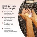 Kitsch Shampoo and Conditioner Set - 4pc Sampler Bars with Rice Water Shampoo and Conditioner, Castor Oil Shampoo & Coconut Oil Conditioner - Bottle-Free Beauty for Hair Growth, Repair & Moisture - Image 4