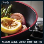 Calphalon 10-Piece Non-Stick Kitchen Cookware Set Black Pots & Pans with Stay-Cool Stainless Steel Handles Hard-Anodized Aluminum for Even Heating - Image 5