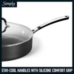 Calphalon 10-Piece Non-Stick Kitchen Cookware Set Black Pots & Pans with Stay-Cool Stainless Steel Handles Hard-Anodized Aluminum for Even Heating - Image 6