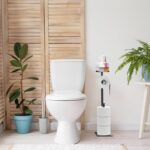 CISILY Black Toilet Paper Holder Stand with Phone Shelf, Bathroom Toliet Decor Decoration. Tissue Roll Free Standing Storage, Rv Accessories, Apartment Restroom Household Home Essentials - Image 6