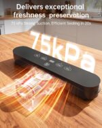 75kPa Vacuum Sealer Machine, Compact Vacuum Sealer for Food, 4-in-1 Food Sealer, Digital Timer, Moist/Dry, Pulse, Seal Modes, with 20 Vacuum Bags, Black - Image 3
