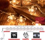 Decorative Flower String Lights Plug in for Bedroom, Connectable 33ft 100 LED Soft Cherry Blossom Fairy Light for Patio Room Dorm Wedding Party Christmas Tree Hanging Decorations, Warm White - Image 3