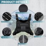 Muserise Sports Chest Bag For Men, Water Resistant Lightweight Front Running Vest Bag With Built-In Phone Holder & Extra Storage For Workouts, Cycling (Black) - Image 3