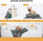 Luciphia 1 Pack 3 Blankets Fluffy Premium Fleece Pet Blanket Flannel Paw Printed Throw for Dog Cat(Small 23x16'', Grey/Brown/Blue) - Image 3
