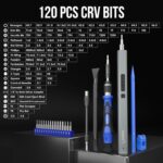 STREBITO Electric Screwdriver, 144-in-1 Precision Screwdriver Set, 120 Magnetic Bits, Organized Storage and Portability, Small Tool Kit for Electronics, PC, Computer and Laptop - Image 4