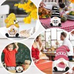 Blulu 32 Pcs Interchangeable Wooden Gnome Decor Summer 4th of July Patriotic Gnomes Welcome Sign Holiday Seasonal Tiered Tray Decor with Magnet Pieces for Gifts Decorations (Cute) - Image 6