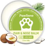 PawSono Lick-Safe Dog Paw & Nose Balm with Coconut Oil | All-Natural Moisturizer & Soother for Dry, Cracked Pads & Snout | Heat & Cold Pavement Protection Wax, Nose Butter for Bulldogs (2.1 oz / 60 g) - Image 2