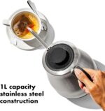 OXO Brew Gooseneck Electric Kettle – Hot Water Kettle, Pour Over Coffee & Tea Kettle, Adjustable Temperature, Built-In Brew Timer, Stainless Steel, 1L​ - Image 3