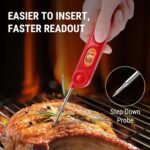 TempPro TP03B Digital Meat Thermometer for Cooking, Instant Read Thermometer with Backlight, Kitchen Food Thermometer for Grill Smoker BBQ Oil Deep Fry Candy Bread Coffee (Previously ThermoPro) - Image 5
