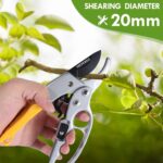 Premium Germany Pruning Shears, Work 3 Times Easier, Pruners Heady Duty, Sharp Garden Clippers Cut Fresh Flower, Hedge, Herb, Indoor Plants, Gardening Tools Scissors, Arthritis Weak Hand Snips - Image 4