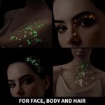 Teenitor 6 Colors Glow in The Dark Glitter Gel, Face Glitter Gel, Body Glitter Hair Glitter for Carnival Makeup UV Black Light Party Cheer Raves Festivals - Image 4