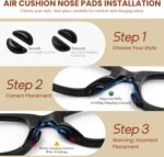 Hard Case for Ray-Ban Meta Charging Case & Accessories Kit - Anti-Slip Nose Pads, Ear Grips & Strap - Protective Travel Carrier for Wayfarer Smart Glasses Men Women Biking & Sports-Black - Image 6