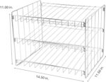 Kitchen Details 3 Tier Can Organizer | Chrome Steel Canned Food Storage Rack | Holds 36 Cans | Space-Saving Pantry & Cabinet Storage Solution | Easy Access to Canned Goods | Freestanding Design - Image 3