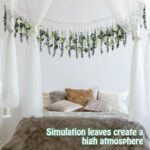 Juexica Artificial Hanging Eucalyptus Wall Decor Boho Bedroom Wall Decor with LED String Light for Home Office Farmhouse Nursery Bathroom Kitchen - Image 4