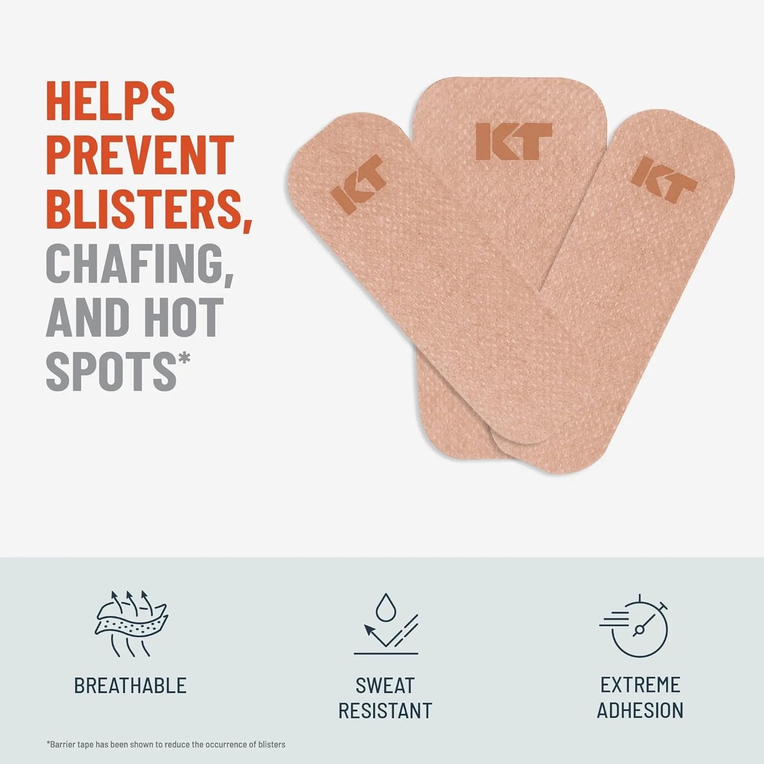 KT Health Blister Prevention Tape – 30 Precut Strips for Blister Protection, Strong Adhesive, Dermatologist Tested, Ideal for Athletes and Active Lifestyles – Black - Image 3