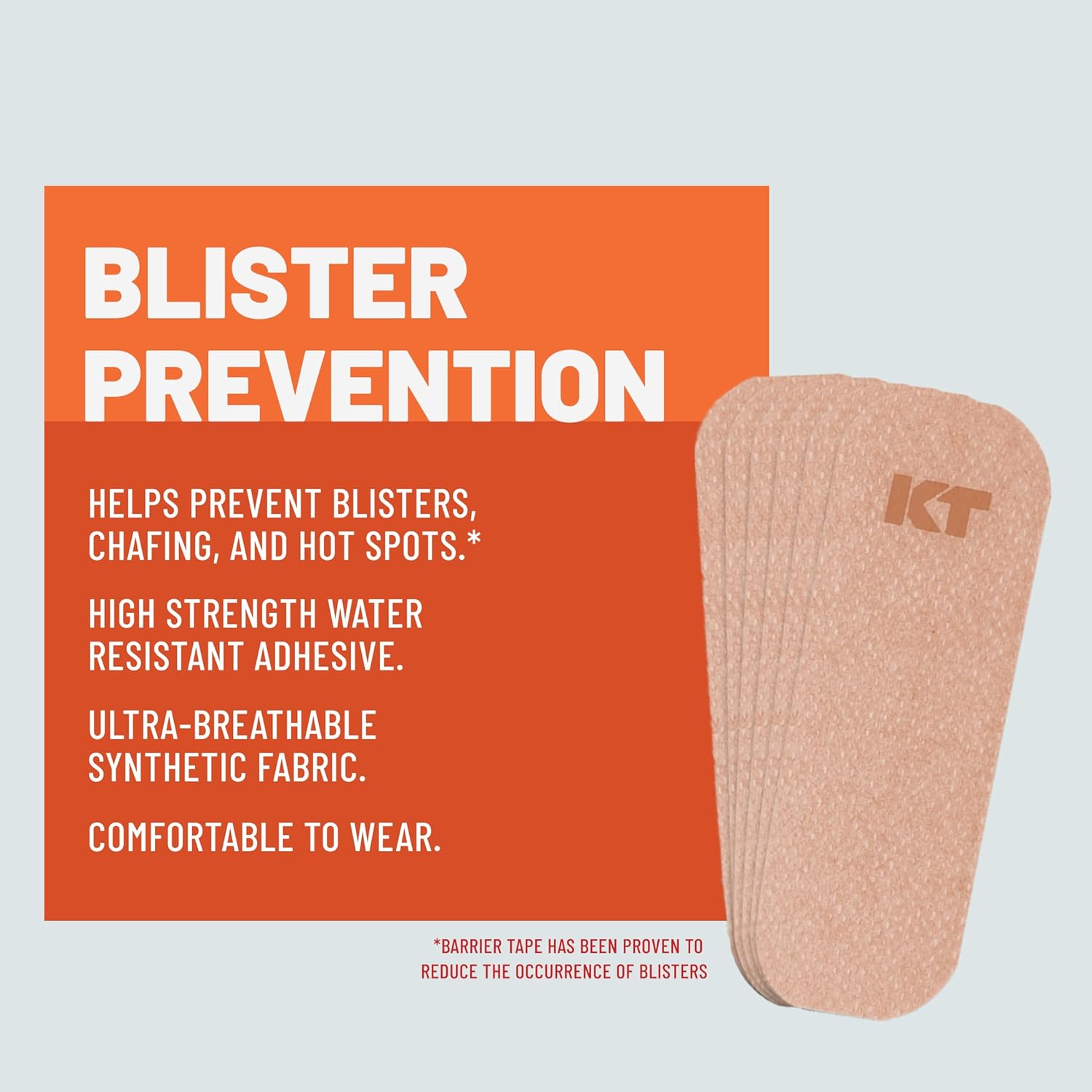 KT Health Blister Prevention Tape – 30 Precut Strips for Blister Protection, Strong Adhesive, Dermatologist Tested, Ideal for Athletes and Active Lifestyles – Black - Image 4