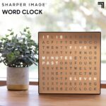 Sharper Image LED Word Digital Clock, 7.75", Copper Finish, Light-Up Desk & Wall Clock, Modern Time Display, Shelf or Wall Decor for Home Office, Living Room, Kitchen & Bedroom, Housewarming Gift - Image 3