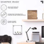 Sharper Image LED Word Digital Clock, 7.75", Copper Finish, Light-Up Desk & Wall Clock, Modern Time Display, Shelf or Wall Decor for Home Office, Living Room, Kitchen & Bedroom, Housewarming Gift - Image 4