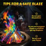 HGD (6 Pack) Magic Campfire Fire Color Changing Packets for Fire Pit, Indoor/Outdoor Fireplace, Bonfire - Rainbow Magical Flame, Camping Accessory, Compatible with Wood - Image 5