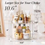 LAMU 4 Pack 10.6'' 2-Tier Lazy Susan Turntable Organizer Rotating Spice Rack Organization for Cabinet, Kitchen, Pantry, Countertop, Bathroom, Vanity, Makeup Organizer, Clear - Image 6