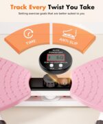 Waist Twister Machine Exercise Fitness Tool, Ab Twister Board with the Smart LED Digital Monitor, 300lbS Capacity & 20dB Ultra-Quiet, Anti-Slip Home Gym Workout Equipment for Women Belly Fat - Image 4