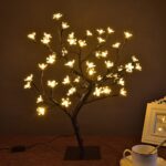 LIGHTSHARE 18 Inch Cherry Blossom Bonsai Tree, 48 LED Lights, 24V UL Listed Adapter Included, Metal Base, Warm White Lights, Ideal as Night Lights, Home Gift Idea - Image 5